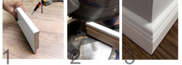 Плинтус МДФ 10 СМ Белый декоративный