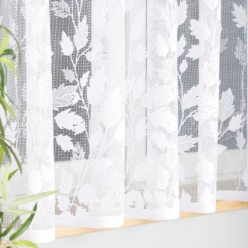 ZASŁONA FIRANA GOTOWA ŻAKARDOWA NA TAŚMIE BEZ PRASOWANIA DO SALONU 400x180