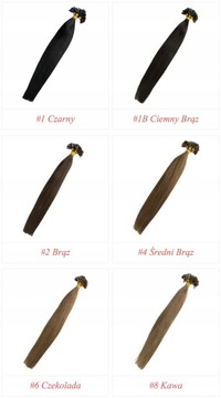 Натуральные волосы для наращивания с кератином 40см 0,6г 20 шт. - цвет №6