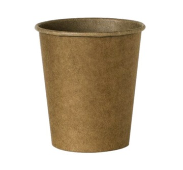 Экологичные стаканчики из крафт-бумаги 250мл - 100шт + крышки