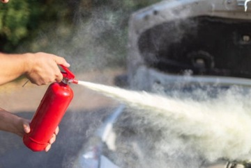 АВТОМОБИЛЬНЫЙ ОГНЕТУШИТЕЛЬ, ПОРОШКОВЫЙ, 2 КГ, ЗАПОРНЫЙ КЛАПАН