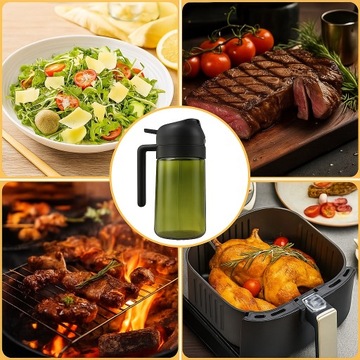 DOZOWNIK DO OLIWY OCTU OLEJU SPRYSKIWACZ NALEWAK TEKAN 470ML SZKLANY