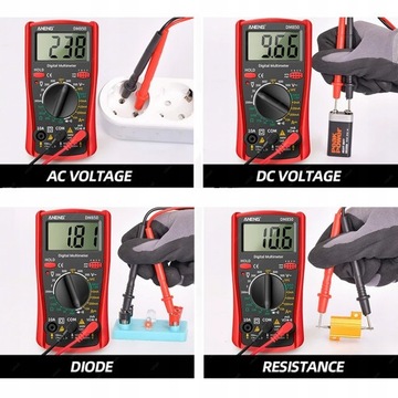 MULTIMETR CYFROWY MIERNIK PRĄDU ELEKTRYCZNY DM850 + UCHWYT DO PCB ZD-11E