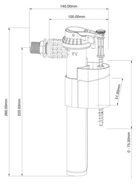 Silent Universal Filling Valve 3/8 и 1/2 для санита возле Roca Cersanit