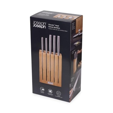 ZESTAW 5 NOŻY Elevate w BLOKU BAMBUSOWYM Joseph Joseph