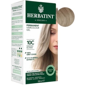 HERBATINT NATURALNA TRWAŁA FARBA DO WŁOSÓW 10C szwedzki blond