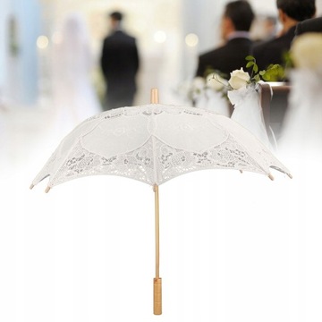 KORONKOWY HAFTOWANY PARASOL PRZECIWSŁONECZNY61CM