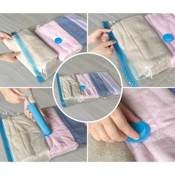 ВАКУУМНЫЕ ПАКЕТЫ ДЛЯ ОДЕЖДЫ ПОСТЕЛЬНОЕ ОДЕЯЛО 10 ШТ. + НАСОС 4 РАЗМЕРА MIX BAG