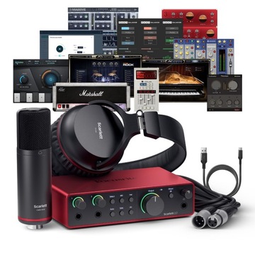 Focusrite Scarlett 2i2 Studio 4th Gen zestaw do nagrywania + darmowy soft