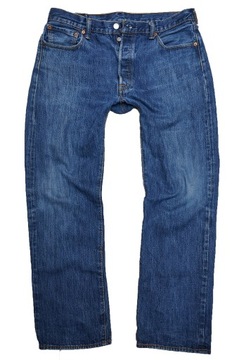 LEVIS 501 JEANS spodnie męskie granatowe klasyczne PREMIUM 34/32 pas 90