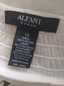 Alfani bluzka tiulowa tunika z haftem 1X