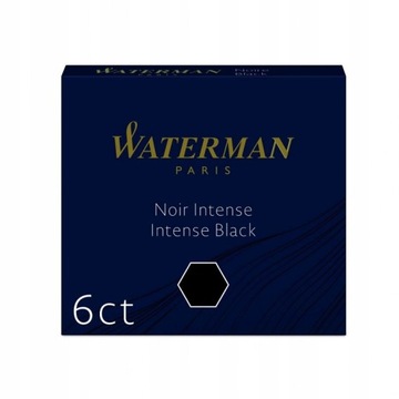 WATERMAN CZARNY ATRAMENT NABOJE DO PIÓRA WIECZNEGO