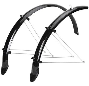 ВЕЛОСИПЕДНЫЕ КРЫЛЬЯ С КОМПЛЕКТОМ БРЫЗГОВИКОВ ПЕРЕДНИЕ ЗАДНИЕ ORION 28 x 36 мм