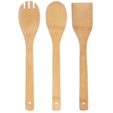 3 x ŁOPATKI BAMBUSOWE ŁYŻKA ŁOPATKA WIDELEC BAMBUS