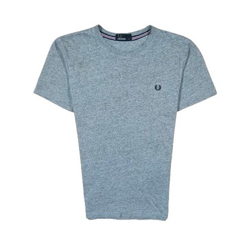 FRED PERRY Koszulka T-Shirt Szara Męska Logowana r. M