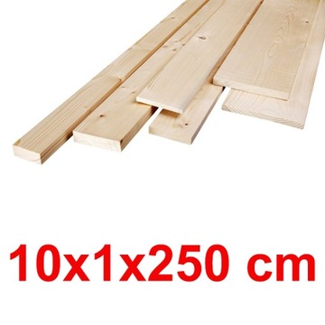 Deska strugana 10x1x250 cm - ŚWIERK