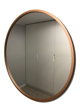 Lustro okrągłe 70 cm miedziane POŁYSK