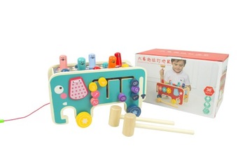 ДЕРЕВЯННЫЙ СЛОН, УПРАВЛЯЕМЫЙ МОНТЕССОРИ, ОБРАЗОВАТЕЛЬНЫЙ КУБИК