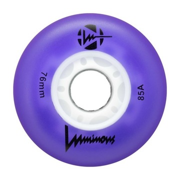 KOŁA ŚWIECĄCE DO ROLEK LUMINOUS PURPLE 76MM