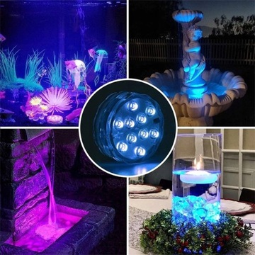4x ПОДВОДНЫХ ОСВЕЩЕНИЯ ДЛЯ БАССЕЙНА RGB СВЕТОДИОДНАЯ ЛАМПА С ДИСТАНЦИОННЫМ УПРАВЛЕНИЕМ