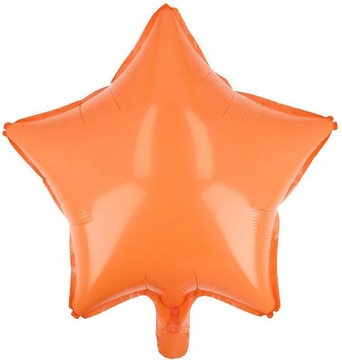 Balon Gwiazdka na powietrze,hel 45 cm-POMARAŃCZOWA