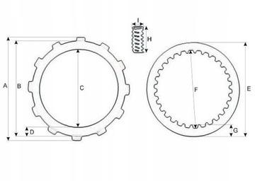 ДИСКИ СЦЕПЛЕНИЯ KTM 250 SX EXC 2T 360 СЦЕПЛЕНИЕ