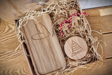 Набор деревянных аксессуаров, рождественский подарок, рождественский поднос.