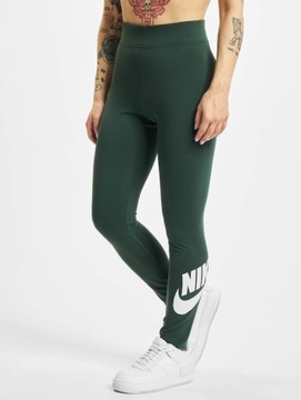 Legginsy butelkowa zieleń proste Nike XXS