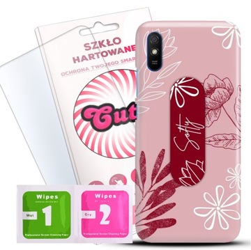 Etui Uchwyt + 9H Do XIAOMI REDMI 9A Kobiece Wzory