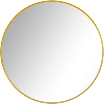 КРУГЛОЕ НАСТЕННОЕ ЗЕРКАЛО В ЗОЛОТОЙ РАМКЕ ВАННОЙ ДЛЯ ГОСТИНОЙ 60СМ