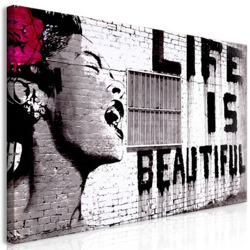 murando OBRAZ XXL DIY BANKSY 160x80 i-C-0114-ak-e