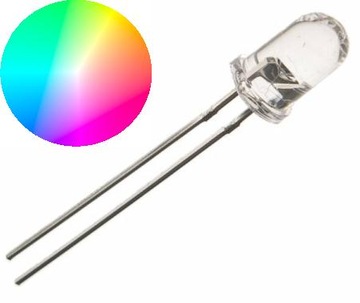 DIODY LED RGB 5mm zmieniające kolor -wolne 10 szt