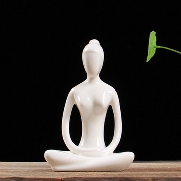 Art Ceramiczna joga pozuje Figurka Posąg porcelanowy Różne 7,5 x 4 x 10,5