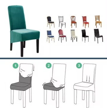 POKROWIEC NA KRZESŁO XXL WELUR PLUSZ ELASTYCZNY ANTYPOŚLIZGOWY BORDOWY