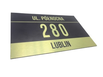 NUMER NA DOM TABLICZKA ADRESOWA Z NUMEREM DOMU 32x21cm