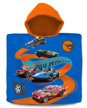 AUTA Hot Wheels PONCZO RĘCZNIK KĄPIELOWY Bawełna Dziecięcy 60 x 120 cm