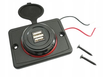 ŁADOWARKA SAMOCHODOWA USB 5V 3,1A GNIAZDO 12V 24V