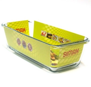 FORMA SZKLANA DO PIECZENIA KEKS CHLEBA SIMAX 1,5 L