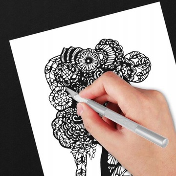 НАБОР СКАЛЬП 11 ТОЧНЫЙ ОСТРЫЙ СЕРЕБРЯНЫЙ МОДЕЛИРУЮЩИЙ НОЖ HT + 5 ЛЕЗВИЙ 11