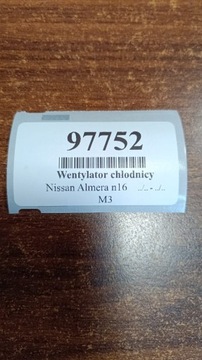 NISSAN ALMERA N16 1.5 DCI VENTILÁTOR CHLADIČŮ