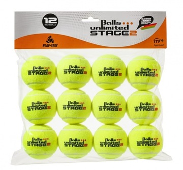 Piłka tenisowa Balls Unlimited Stage 2 z kropką 12 szt