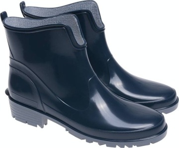 ПОЛЬСКИЕ ЖЕНСКИЕ РЕЗИНОВЫЕ БОТИНКИ темно-синие 40