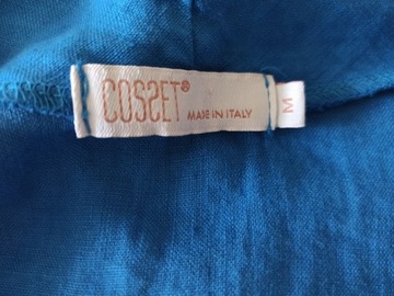 COSSET włoska koszula lniana rękaw podpinany 38
