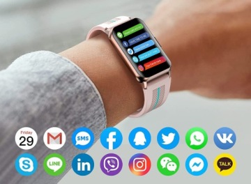 СМАРТ-ЧАСЫ ДЛЯ ЖЕНЩИН, СОВМЕСТИМЫЕ С IOS 10/ANDROID 5.0 ​​IP68 ВОДОНЕПРОНИЦАЕМЫЕ