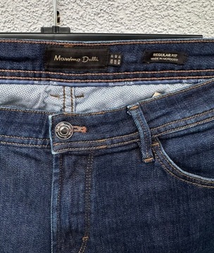 Massimo Dutti 40 stylowe granatowe spodnie jeansowe