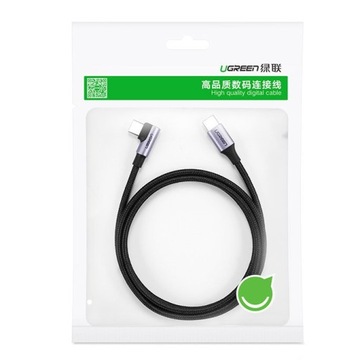 Кабель Fast USB Type-C USB-C 3A 2 м QC 4.0 PD угловой кабель Huawei HTC 60 Вт