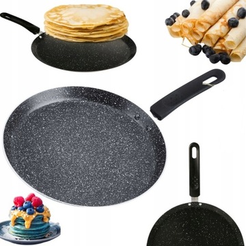 PATELNIA DO NALEŚNIKÓW MARMUROWA GAZ INDUKCJA ZIMNA RĄCZKA NON-STICK 24CM