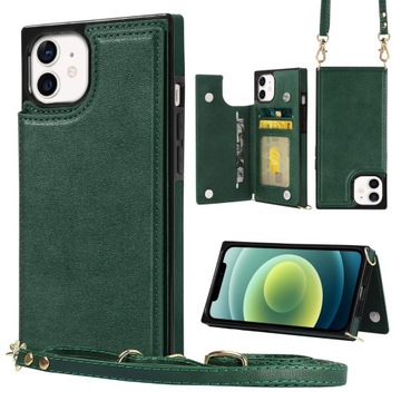 Skórzane etui YINLAI iPhone'a 12/12 Pro 6,1 cala, zielone