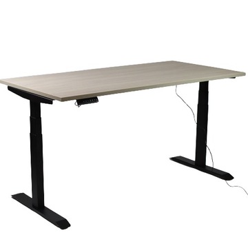 Biurko do domu biura CMB 160 x 80 czarne dąb arctic elektryczne pamięć