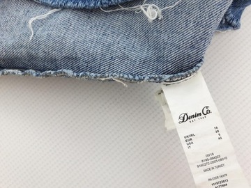 DENIM CO jeansowa SUKIENKA OGRODNICZKA hafty _ 38